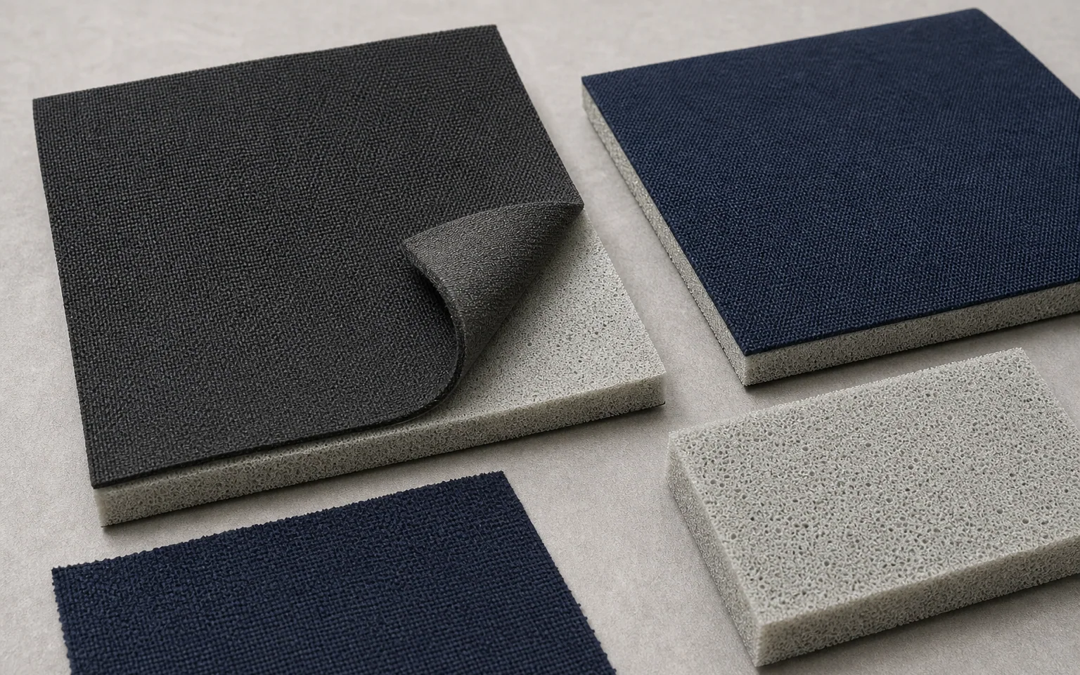 Application illustration of woven textile laminated to flexible PU foam